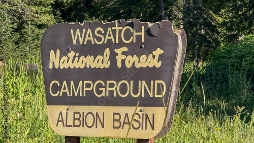 Uinta-Wasatch-Cache National Forest campground sign 