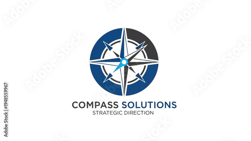 Compass Solutions Strategic Direction Logo Design.