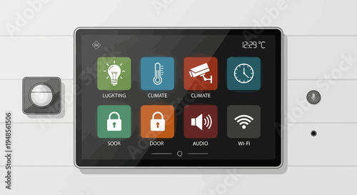 Smart Home Control Panel Interface Screen.