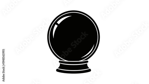 Crystal Ball on Stand Illustration.