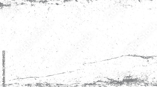 White background with scattered gray dust particles and textured grunge