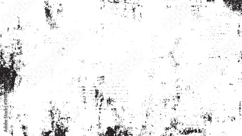 Black ink splatters and smudges on a white textured background 1