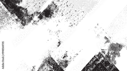 Black and white abstract textured background with diagonal lines and distressed grunge