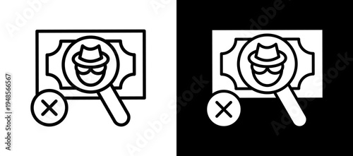 Counterfeit Money whiteblack icon