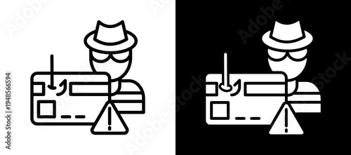 Card Fraud whiteblack icon