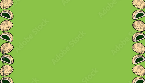 Maamoul background Pattern. Traditional Middle Eastern Cookie Illustration. Maamoul Hand Drawn Outline Vector Style. Decorative Ramadan Eid Design. Packaging Textile Background Use.