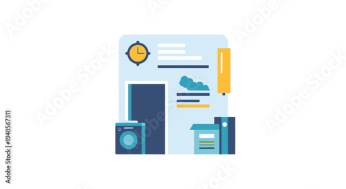 Cloud storage data center server room.