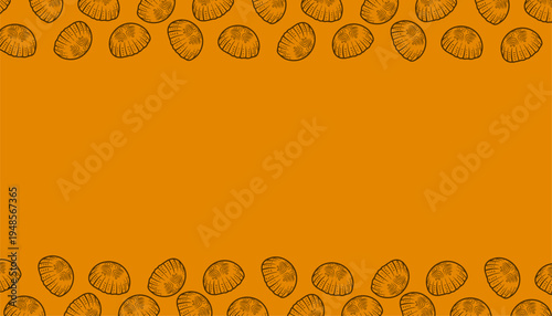 Maamoul background Pattern. Traditional Middle Eastern Cookie Illustration. Maamoul Hand Drawn Outline Vector Style. Decorative Ramadan Eid Design. Packaging Textile Background Use.