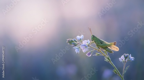 Delicate purple wildflowers blooming on slender stems against soft blurred background, natural botanical photography for spring garden designs.
