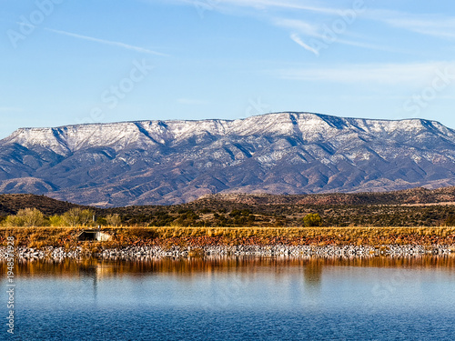 lake and mountains
