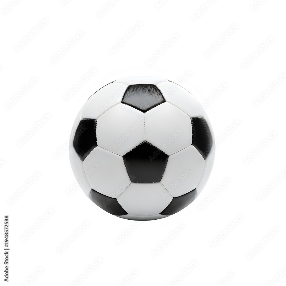 Fototapeta premium a soccer ball with black and white panels, used for playing football