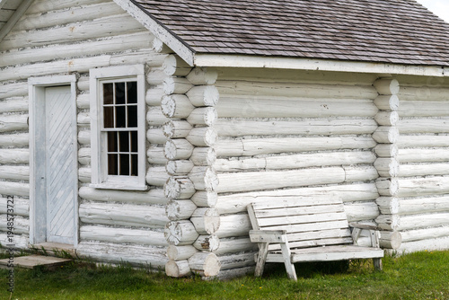 Canada, Saskatchewan. Canada, Saskatchewan. Fort Walsh, recreated Northwest Mounted Police headquarters.  Cypress Hills Interprovincial Park