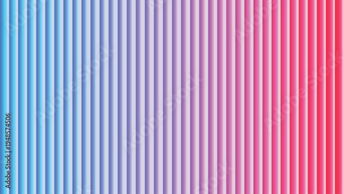 Cool blue and purple vertical stripes transition gracefully into warm pink and red colors