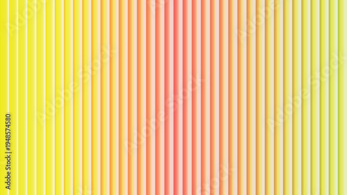 Bright yellow vertical stripes meet a warm central band of soft red and pink hues