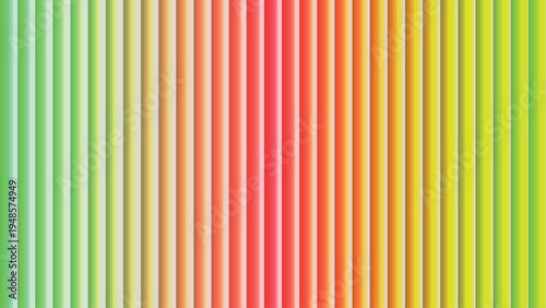 Striking vertical line pattern showcasing a vivid color spectrum from vibrant green to warm yellow