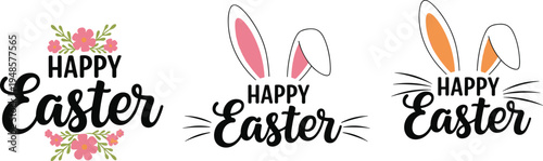 Vector easter bunny silhouette greeting cards