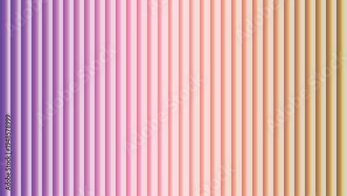 Vertical bars showcase a warm color gradient, flowing from deep purple through soft pink to golden yellow