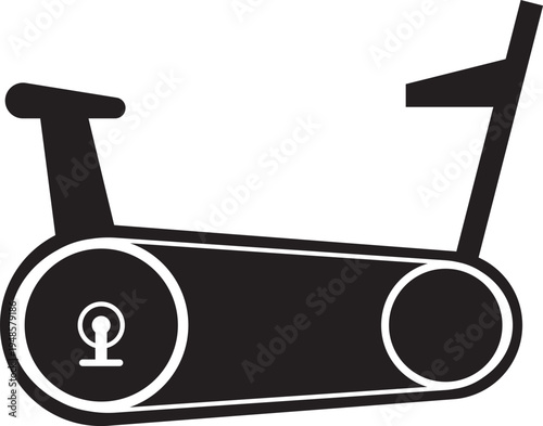 Exercise Bike Silhouette - Vector Graphic