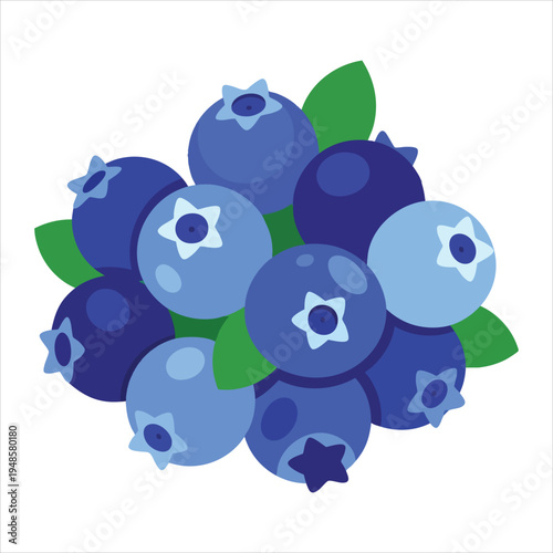 Art illustration of refreshing blueberry fruit