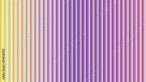 Bright vertical lines showcase a smooth color change from sunny yellow to soft purple and vibrant magenta