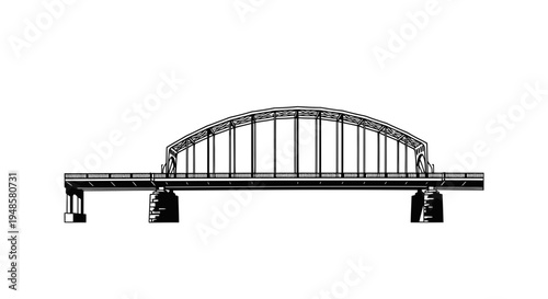Arch Truss Bridge Construction Engineering Landmark Structure