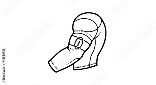 Arm Sleeve with Football Logo - Sports Gear Illustration