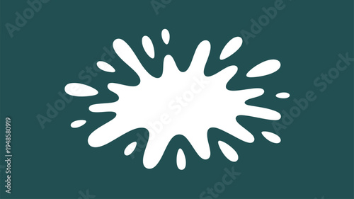 White liquid splash graphic
