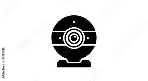 Webcam Icon, Digital Camera, Video Call, Online Communication, Technology Symbol