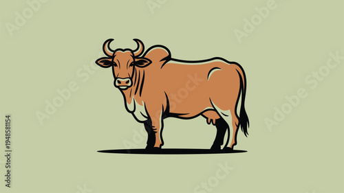 Zebu cow illustration