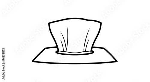 Wet Wipes Pack Icon, Open Dispenser with Soft Tissues, Cleanliness and Hygiene Concept