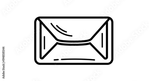 Simple Envelope Icon, Email Symbol, Mailbox Graphic, Communication Concept