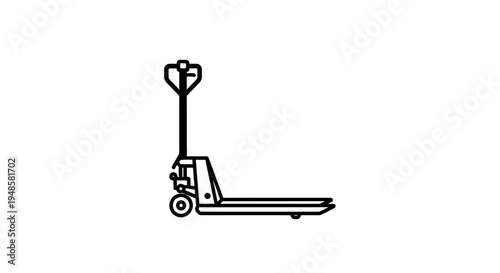 Pallet Jack Icon, Manual Forklift for Logistics and Warehouse Operations