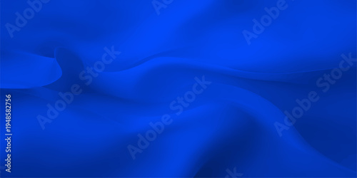 A soft blue silk fabric background featuring smooth flowing waves and a light textile texture with a motion design pattern of elegant curves for a smooth satin cloth backdrop