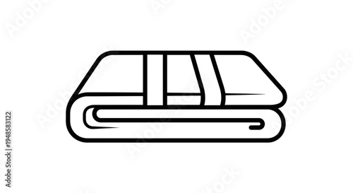 Folded Blanket Icon, Cozy Comfort, Soft Textile, Home Decor, Simple Vector Graphic