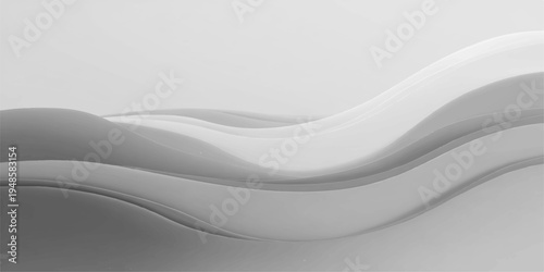 Abstract white background with blue waves featuring a soft flow of light and digital motion curves for a professional business wallpaper illustration
