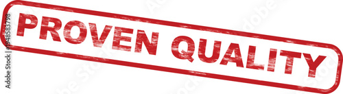 Red stamp with the text Proven in bold white letters