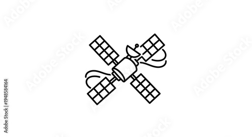 Satellite Icon, Space Exploration, Technology, Communication, Orbit, Astronomy, Science