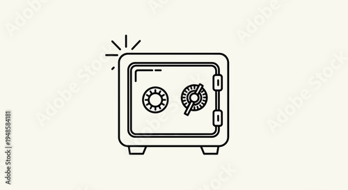 Secure Safe Icon: Digital Security, Financial Protection, Data Vault, Investment Safety, Locked Box