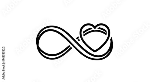 Infinity Heart Symbol: Eternal Love, Endless Connection, Romantic Icon