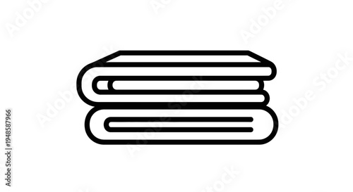 Stack of Folded Clothes Icon, Laundry and Housekeeping Symbol