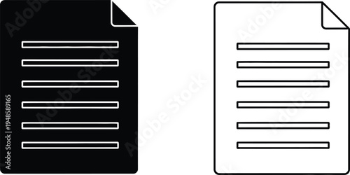 Document File Icon Set Vector