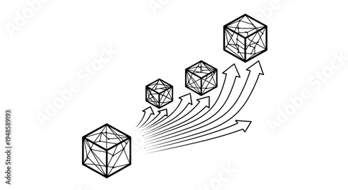 Growth and Expansion: Abstract Cubes Evolving with Arrows