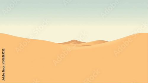 Desert landscape background. Illustration of a desert landscape. Desert dunes. 