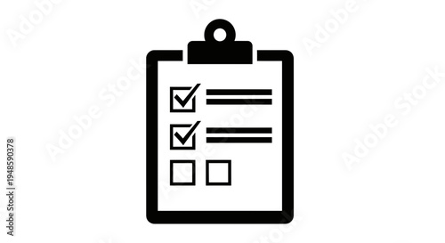Checklist Clipboard with Ticks and Empty Boxes, Task Management Concept