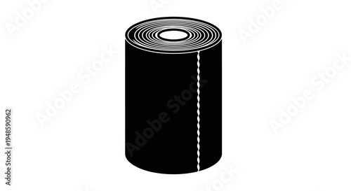 Black Roll of Tape, Adhesive Material, Industrial Supply, Office Stationery, Crafting Tool