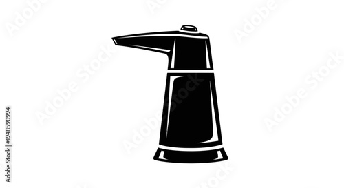Black soap dispenser icon, simple vector illustration