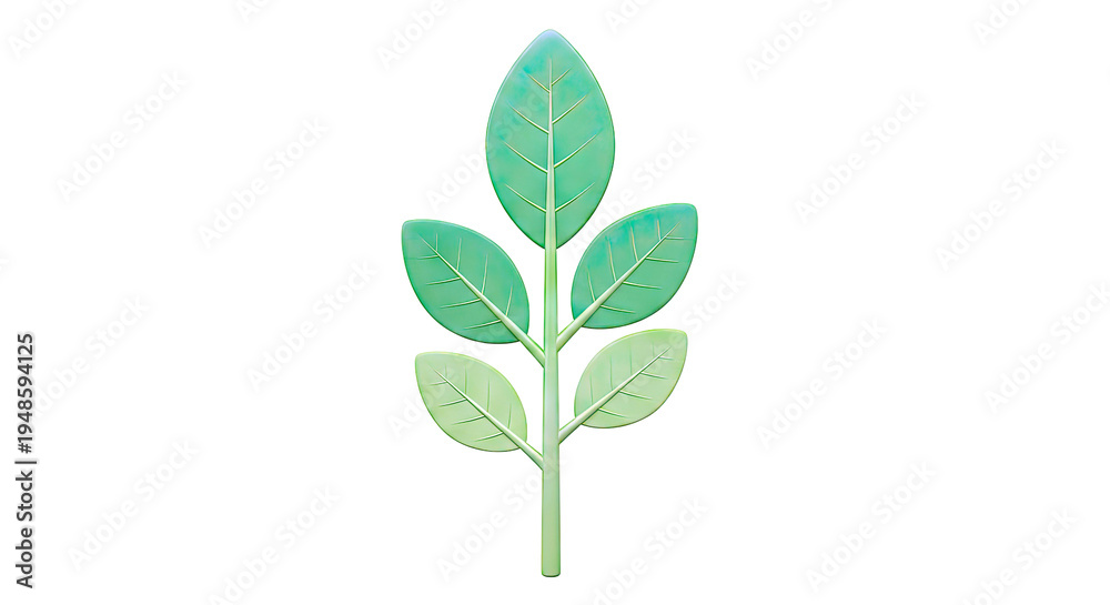 Fototapeta premium Green plant sprout with leaves