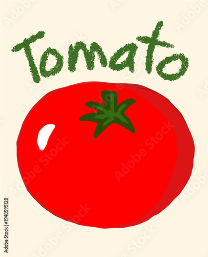 Hand Drawn Red Tomato Illustration