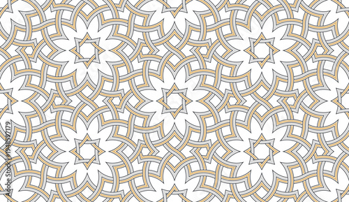 Seamless geometric pattern in authentic arabian style.