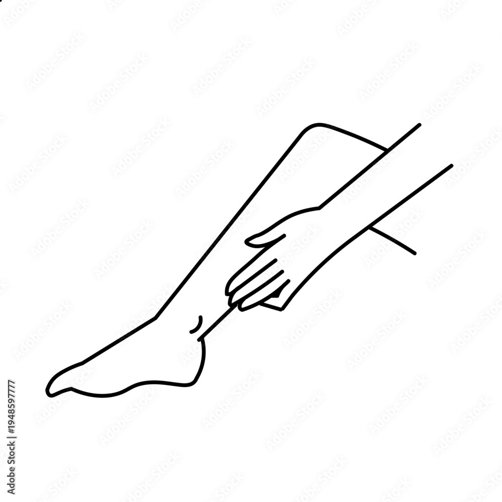 Obraz premium Leg massage therapy icon脚のマッサージ・フットマッサージアイコン